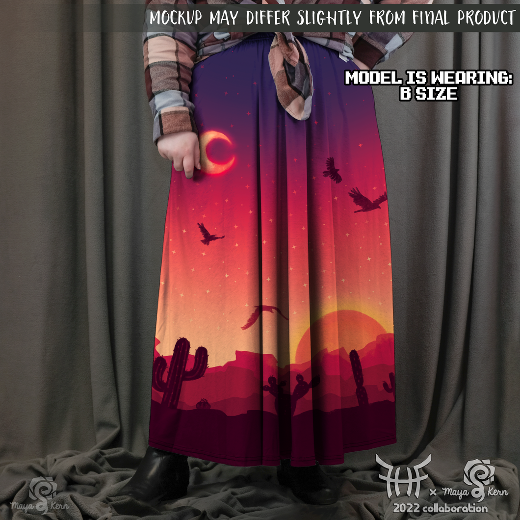 COLLAB: Maya Kern Desert Sunset Maxi Skirt with Pockets