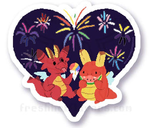 Fry Dragon Fireworks Sticker