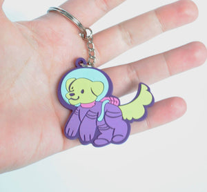Space Pup PVC Keychain