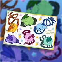 Fluffy Baby Dragons Sticker Sheet