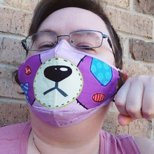 Teddy Bear Face Mask - Cotton Face Mask With Filter Pocket and 2 Inserts