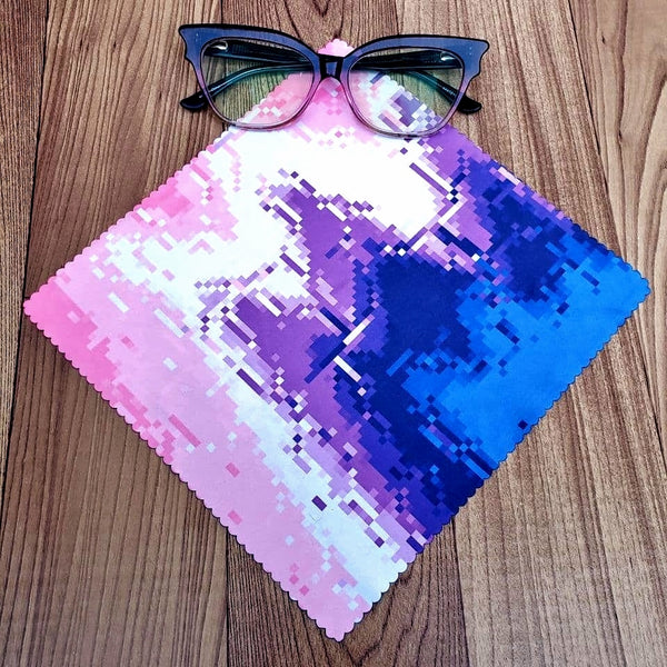 Genderfluid Pixel Pride Microfiber Glasses Cloth