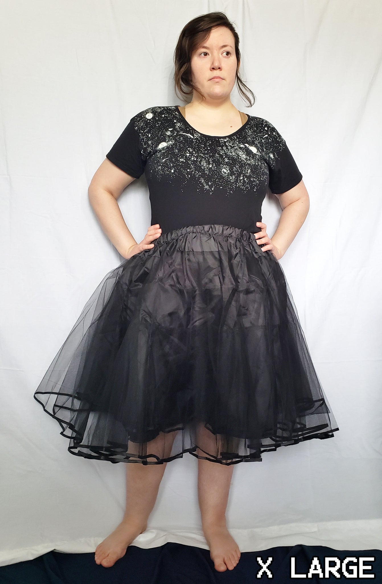 Petticoat for Skirts (Black) - Knee-Length – Fresh Hot Flavors